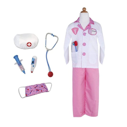 Great Pretenders Doctor Costume with Accessories in Pink