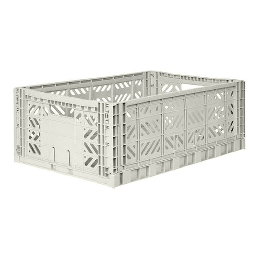 Ay-Kasa Folding Maxi Crate in Light Grey - Scandibørn