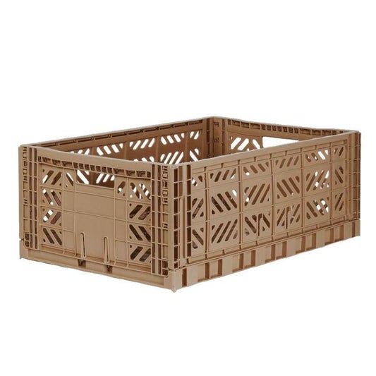 Ay-Kasa Folding Maxi Crate in Warm Taupe - Scandibørn