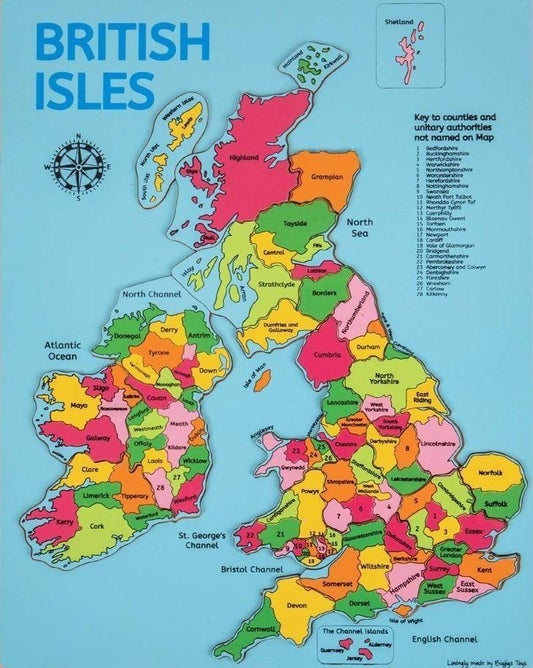 Bigjigs British Isles Inset Puzzle - Scandibørn