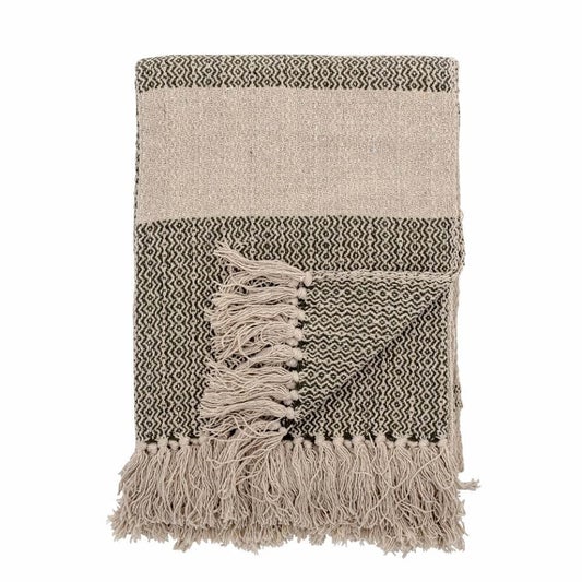 Bloomingville Fidan Recycled Cotton Throw in Green - Scandibørn