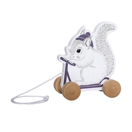 Bloomingville Wooden Pull Along Squirrel