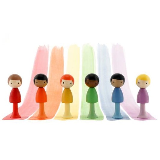 Clicques - Rainbow Boys Wooden Figurines - Scandibørn