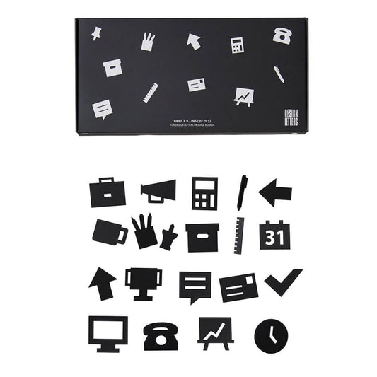 Design Letters Office Icons - Black - Scandibørn