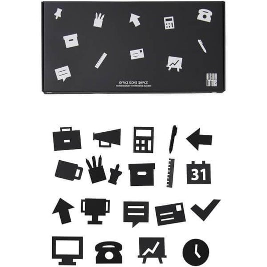 Design Letters Office Icons - Black - Scandibørn
