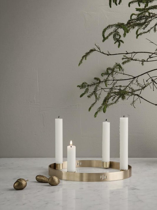 Ferm Living - Candle Holder Circle in Brass (Small ) - Scandibørn