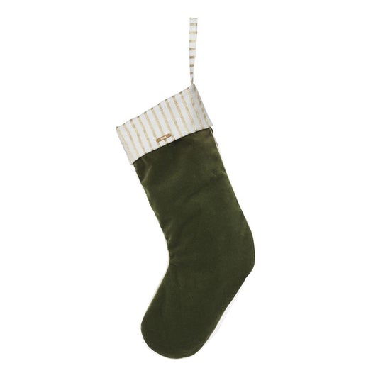 Ferm Living - Christmas Velvet Stocking in Green - Scandibørn