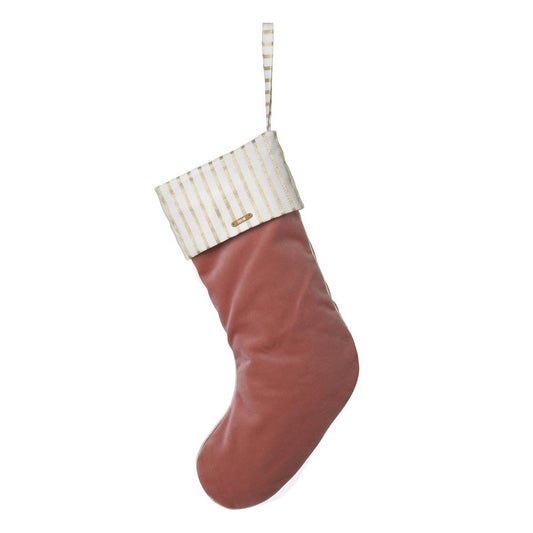 Ferm Living - Christmas Velvet Stocking in Rose - Scandibørn