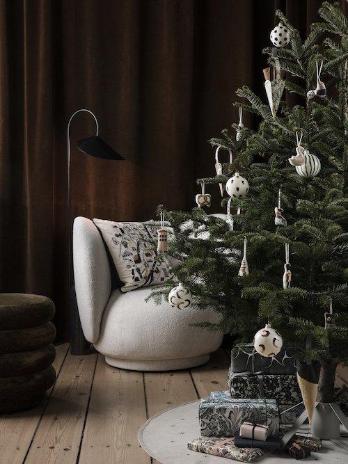 Ferm Living Star Christmas Tree Blanket - Sand - Scandibørn