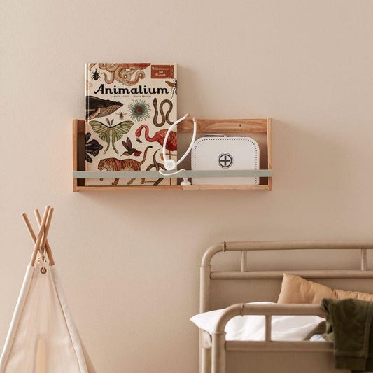 Kids Concept - SAGA Display Shelf in Natural/Green - Scandibørn