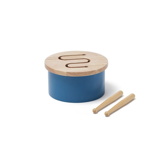 Kids Concept Wooden Mini Drum in Blue - Scandibørn