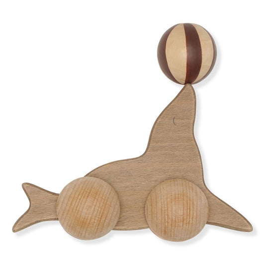 Konges Sløjd - Wooden Rolling Sea Lion Toy - Scandibørn