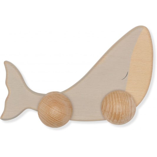 Konges Sløjd - Wooden Rolling Whale Toy - Scandibørn