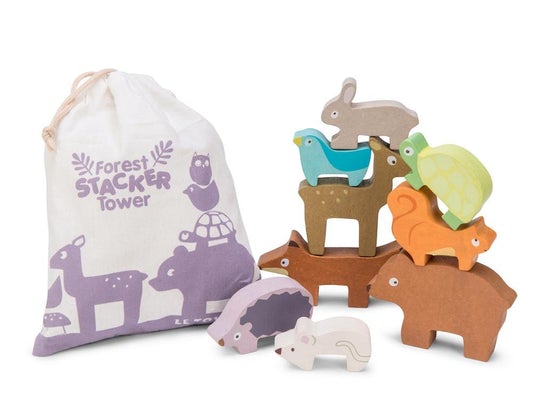 Le Toy Van Forest Stacking Animals & Bag - Scandibørn