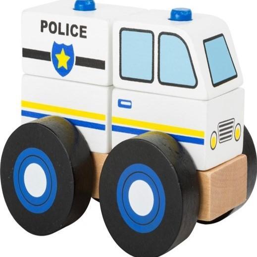 Legler Wooden Construction Toy Police Car - Scandibørn