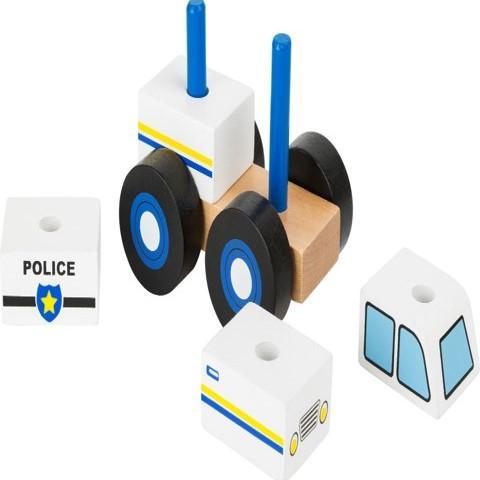 Legler Wooden Construction Toy Police Car - Scandibørn