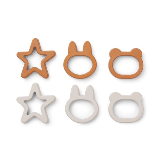 Liewood Andy Cookie Cutters in Mustard Mix (6 pack) - Scandibørn