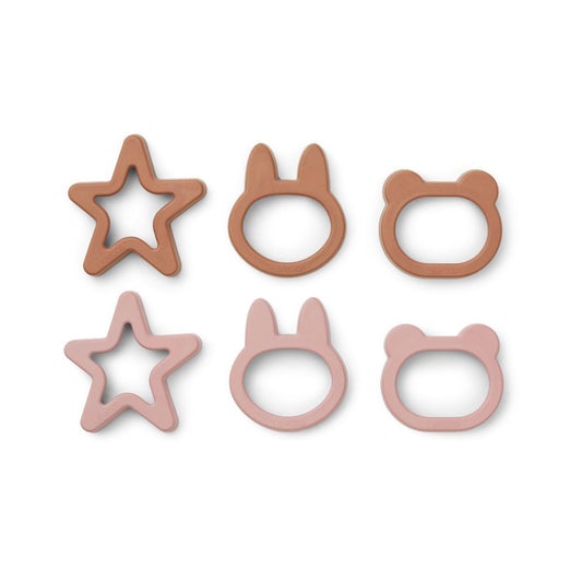 Liewood Andy Cookie Cutters in Rose Mix (6 pack) - Scandibørn