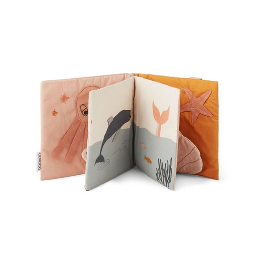 Liewood Sammy Fabric Book - Sea Creature Rose Mix - Scandibørn