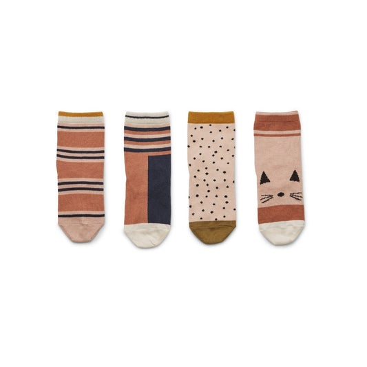 Liewood Silas Socks in Rose Multi Mix (4 pack)