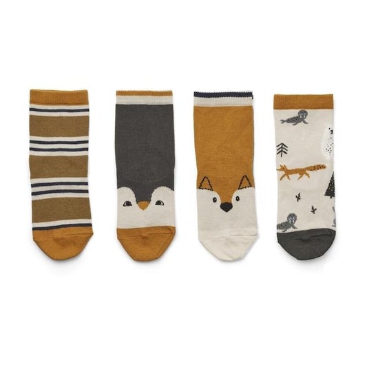 Liewood Silas Socks in Arctic Mix (4 pack) - Scandibørn