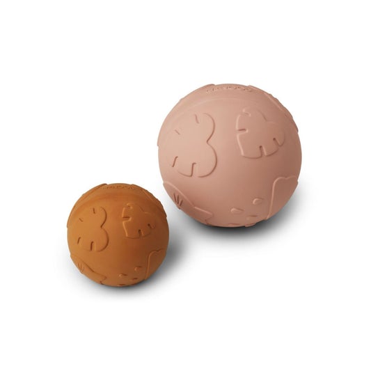 Liewood Thea Baby Ball (Set of Two) in Classic Dark Rose/Mustard Mix - Scandibørn