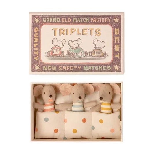 Maileg Baby Mice Triplets in Matchbox - Scandibørn