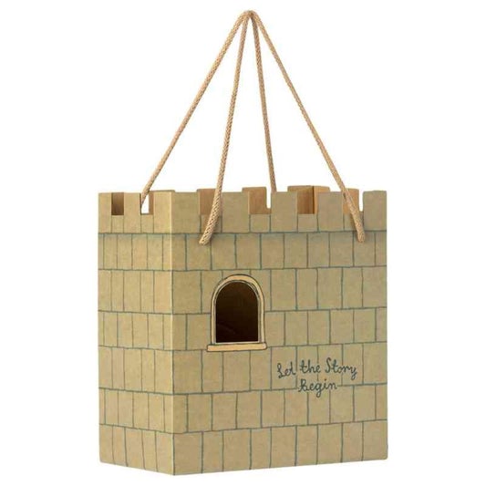 Maileg Castle Gift Bag 'Let the story begin' in Mint - Scandibørn