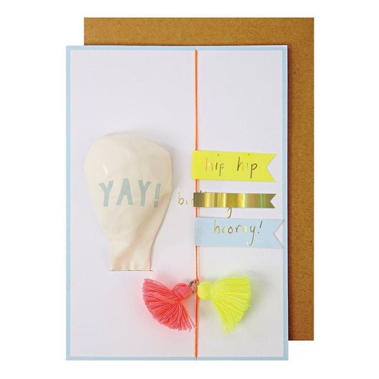 Meri Meri Yay Balloon Greeting Card - Scandibørn