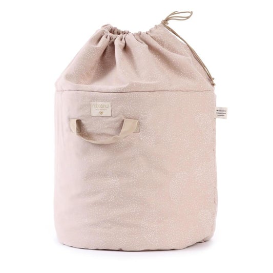 Nobodinoz Bamboo Toy Bag in White Bubble / Misty Pink - Scandibørn