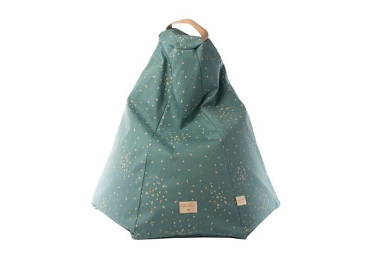 Nobodinoz Marrakech Bean Bag in Gold Confetti / Magic Green - Scandibørn