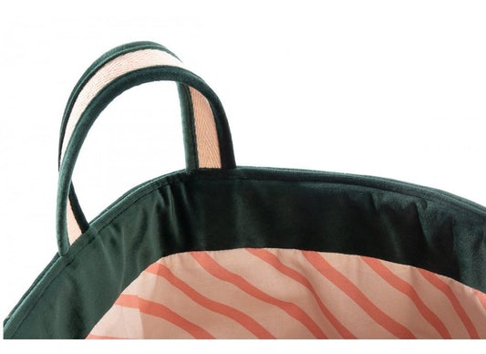 Nobodinoz Savannah Velvet Toy Bag in Jungle Green - Scandibørn