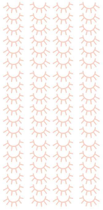 Pom Le Bon Homme Sleepy Eyes wall transfers in Pink (Small) - Scandibørn