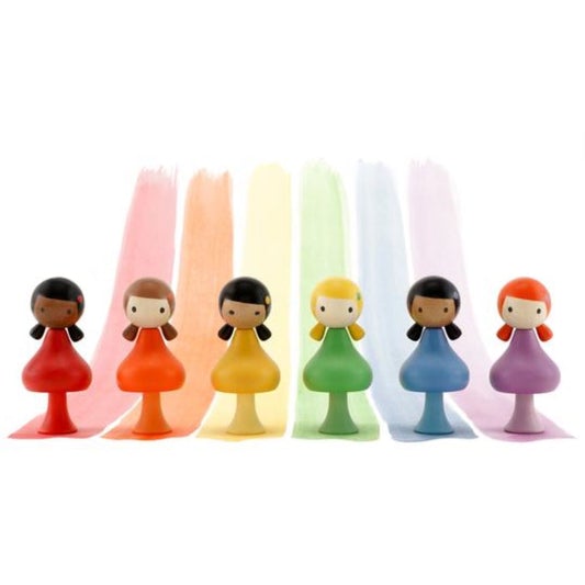 Clicques Rainbow Girls Wooden Figurines (set of 3)
