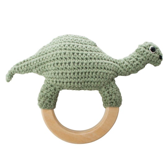 Sebra crochet rattle Dino - Scandibørn