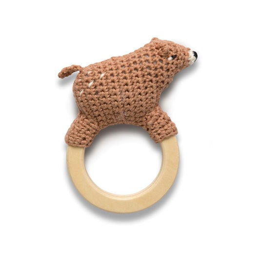 Sebra Crochet Rattle - Woody The Bear