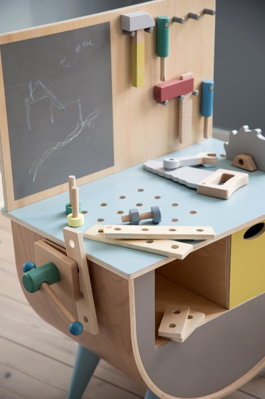 Sebra Wooden Construction Play Set in Warm Grey - Scandibørn