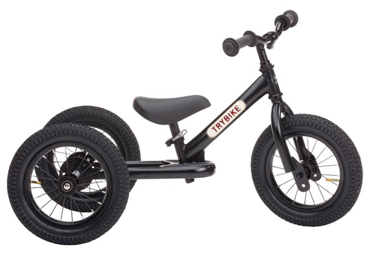 Trybike Steel 2 in 1 Balance Bike / Trike - Black