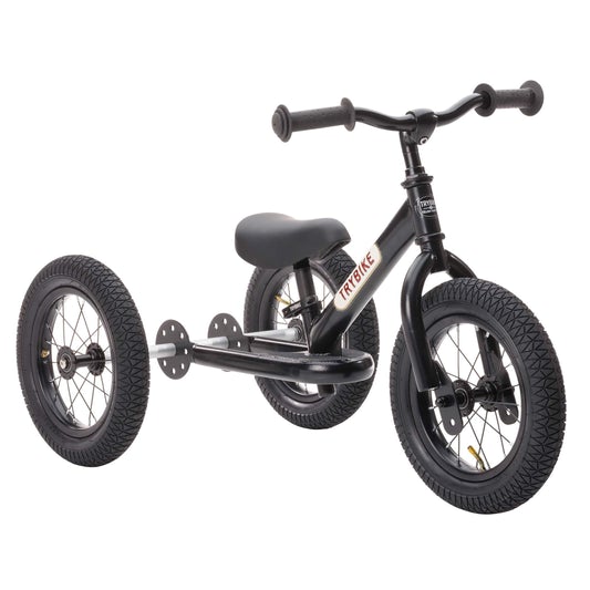Trybike Steel 2 in 1 Balance Bike / Trike - Black