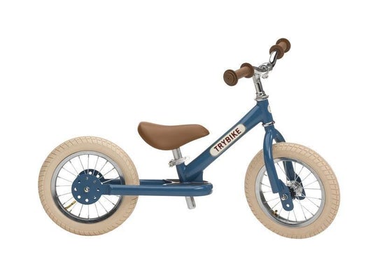 Trybike Steel 2 in 1 Balance Bike / Trike - Vintage Blue - Scandibørn